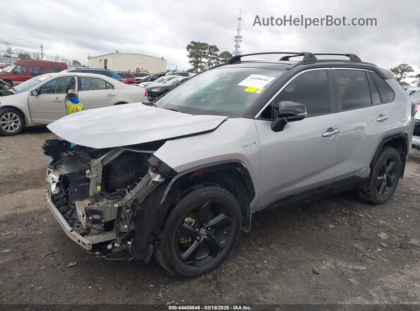 2T3EWRFV0KW045689 2019 TOYOTA RAV4 HYBRID Silver წინა მარცხენა ხედი სამი მეოთხედიდან