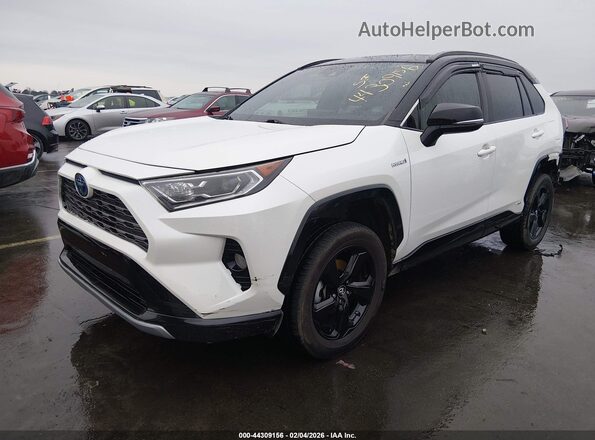 2T3EWRFV9KW040751 2019 TOYOTA RAV4 HYBRID Белый Передняя левая четверть