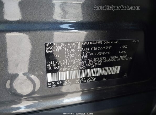 2T3H1RFV3RW344955 2024 TOYOTA LE Gray 