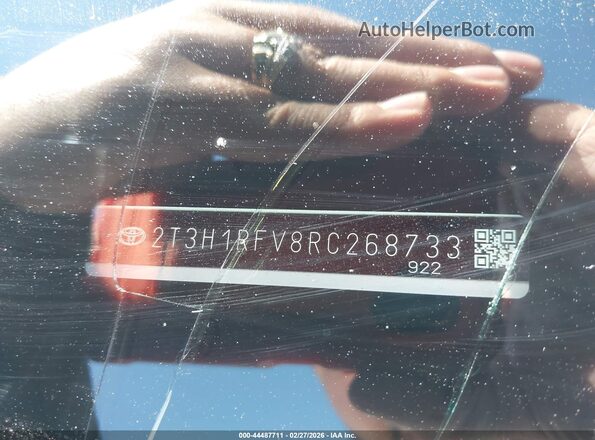 2T3H1RFV8RC268733 2024 TOYOTA LE White Widok komory silnika