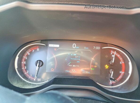 2T3J1RFV1NW276697 2022 TOYOTA RAV4 Black Instrument cluster view