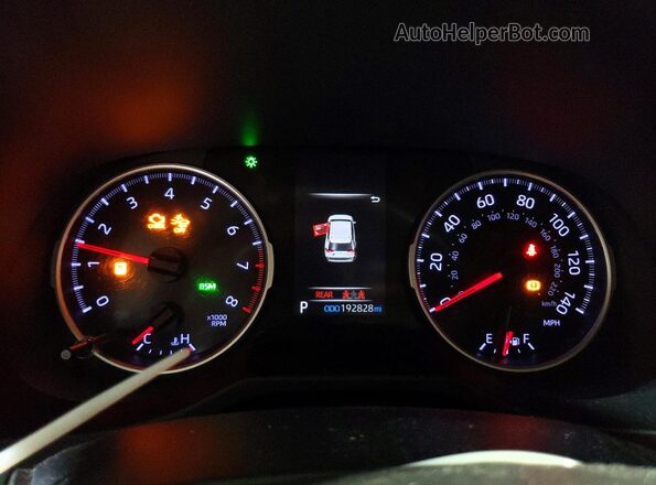 2T3W1RFV7KW010179 2019 TOYOTA LE Burgundy Вид щитка приладів