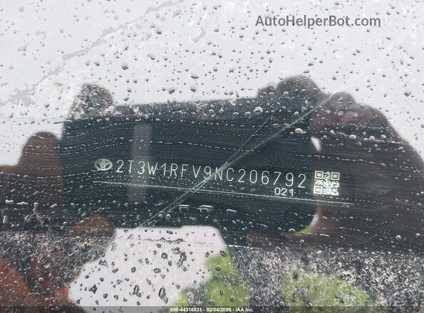 2T3W1RFV9NC206792 2022 TOYOTA LE Серый 