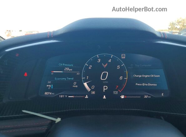 1G1YB3D41M5101156 2021 CHEVROLET CORVETTE Белый Вид задних сидений