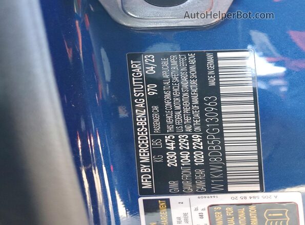 W1KWJ8DB5PG130963 2023 MERCEDES-BENZ C Blue 