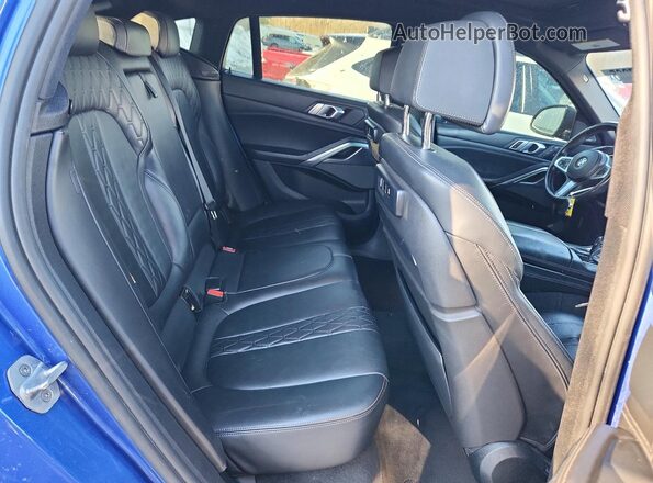 5UXCY8C05L9B07238 2020 BMW X6 Blue Vista del compartimento del motor