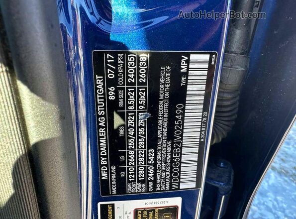 WDC0G6EB2JV025490 2018 MERCEDES-BENZ GLC-CLASS Blue Вид задньої частини салону