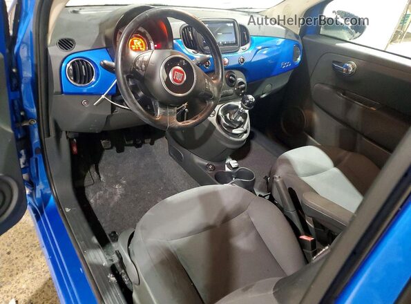 3C3CFFAR1GT201791 2016 FIAT 500 Blue Առջևի վահանակի տեսք