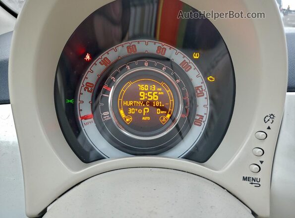 3C3CFFAR4GT229861 2016 FIAT 500 White Սարքավորումների վահանակի տեսք