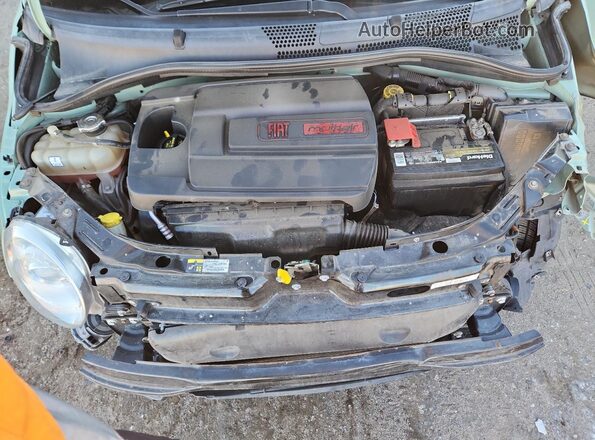 3C3CFFKR3HT661924 2017 FIAT 500 Зеленый Вид задней части салона