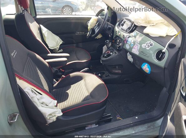 3C3CFFKR4HT535829 2017 FIAT 500 Зеленый Вид салона спереди