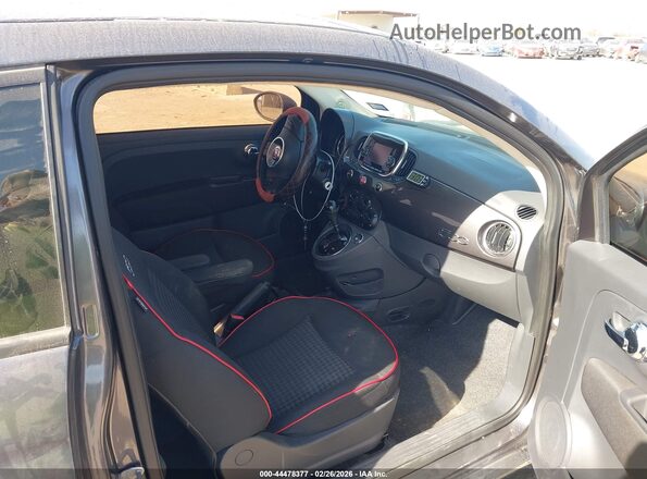 3C3CFFKR4HT697833 2017 FIAT 500 Серый Вид салона спереди