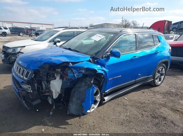 3C4NJCCB9LT110375 2020 JEEP COMPASS Синий Передняя левая четверть
