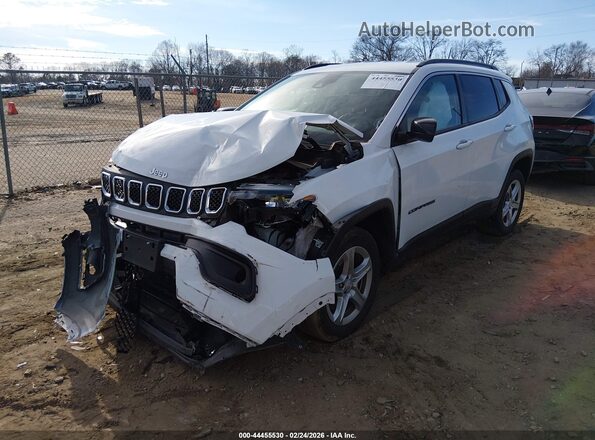 3C4NJDBNXPT561662 2023 JEEP COMPASS White წინა მარცხენა ხედი სამი მეოთხედიდან