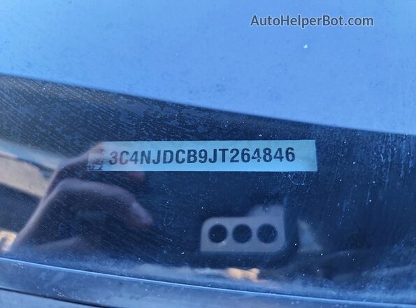 3C4NJDCB9JT264846 2018 JEEP COMPASS Зеленый Вид наклейки с VIN-кодом