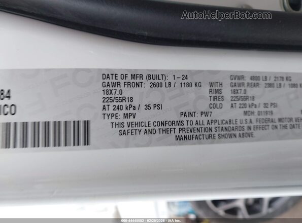 3C4NJDCN6RT112884 2024 JEEP COMPASS White Vista del compartimento del motor