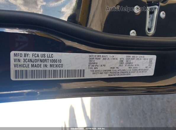 3C4NJDFN0RT106610 2024 JEEP COMPASS Black ძრავის განყოფილების ხედი