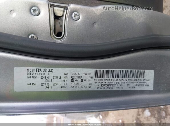 3C4PDCAB7GT222715 2016 DODGE JOURNEY Silver Engine compartment view