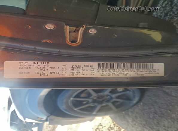 3C4PDCABXJT158029 2018 DODGE JOURNEY Charcoal Widok naklejki z numerem VIN