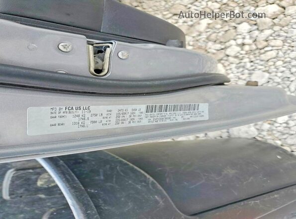 3C4PDCBG6KT869383 2019 DODGE JOURNEY Gray 