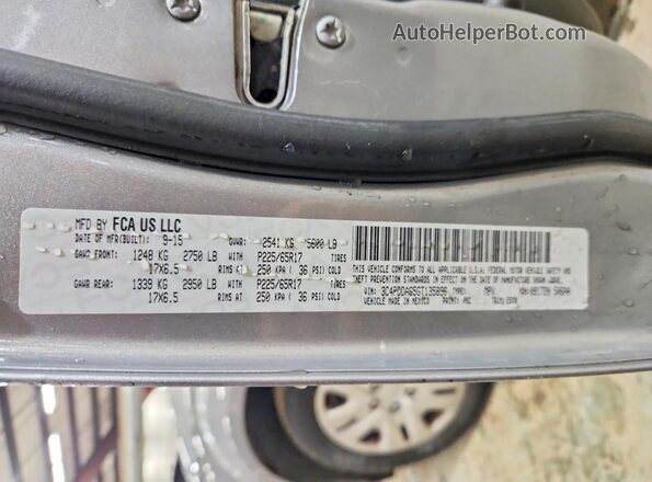 3C4PDDAG5GT135896 2016 DODGE JOURNEY Silver Vista del compartimento del motor