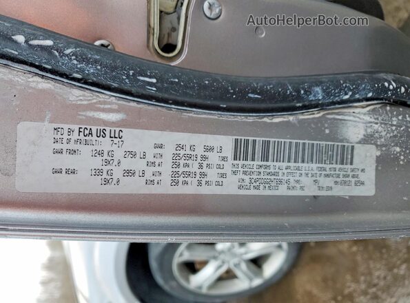 3C4PDDGG2HT696145 2017 DODGE JOURNEY Серебряный Вид наклейки с VIN-кодом