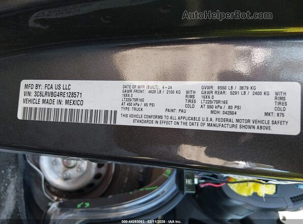 3C6LRVBG4RE128571 2024 RAM PROMASTER 1500 Gray 