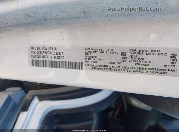 3C6LRVVG3PE590337 2023 RAM PROMASTER 2500 White Engine compartment view