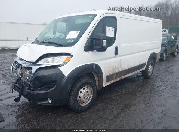 3C6LRVVG6PE553248 2023 RAM PROMASTER 2500 White წინა მარცხენა ხედი სამი მეოთხედიდან