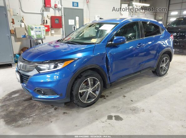 3CZRU6H5XMM749660 2021 HONDA HR-V Blue Передня ліва чверть
