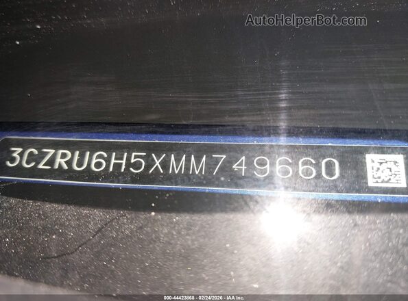 3CZRU6H5XMM749660 2021 HONDA HR-V Blue Вид підкапотного простору