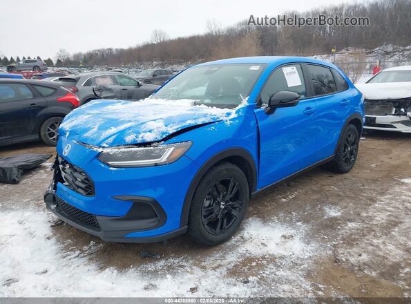 3CZRZ2H5XTM706400 2026 HONDA HR-V Blue წინა მარცხენა ხედი სამი მეოთხედიდან