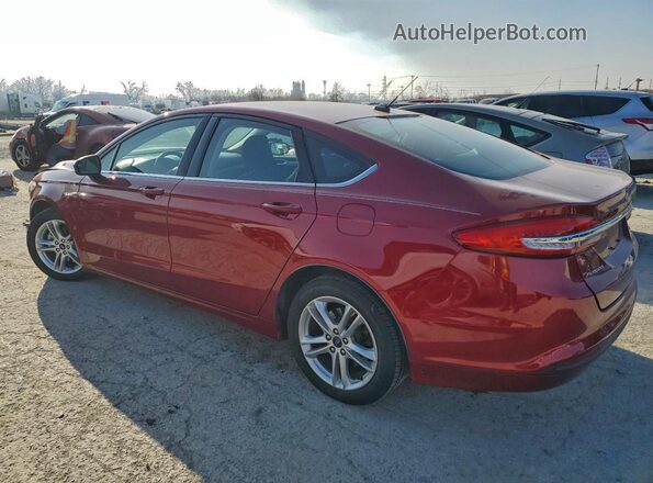 3FA6P0H71JR272541 2018 FORD FUSION Red Trasero izquierdo