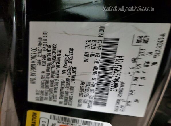 3FA6P0H72GR231814 2016 FORD FUSION Black Вид підкапотного простору