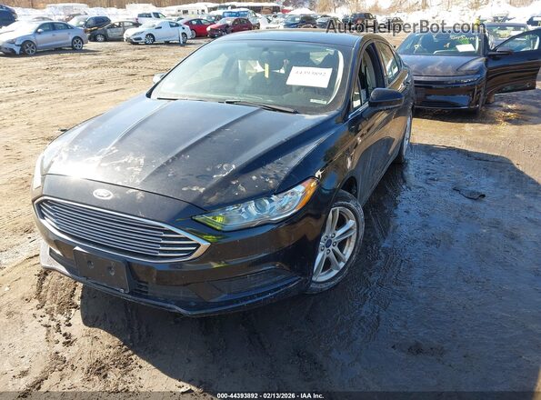 3FA6P0H78JR227208 2018 FORD FUSION Black Передня ліва чверть