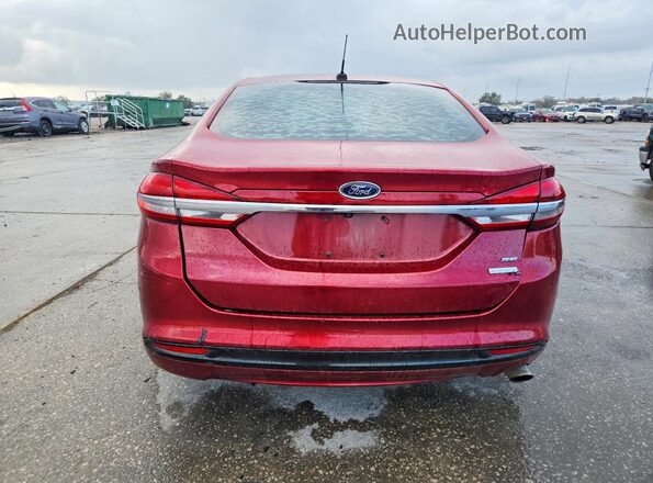 3FA6P0HD0JR238418 2018 FORD FUSION Красный Вид сзади