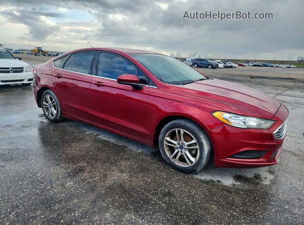 3FA6P0HD0JR238418 2018 FORD FUSION Красный Передняя правая четверть