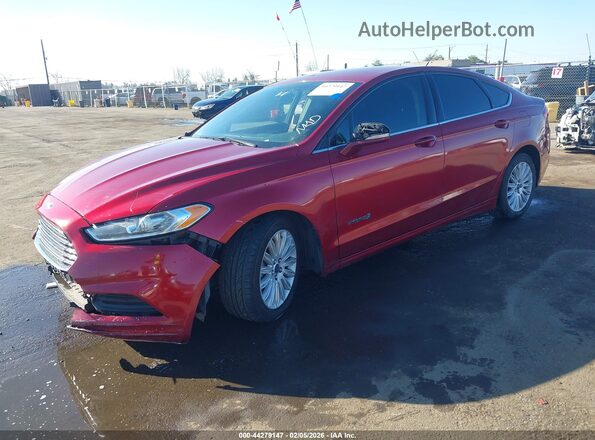 3FA6P0LU6GR389375 2016 FORD FUSION HYBRID Красный Передняя левая четверть