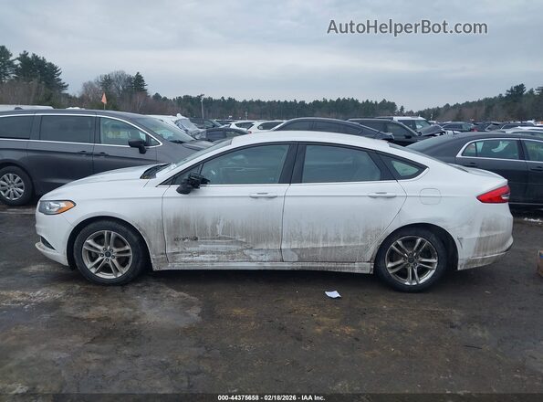 3FA6P0LU7JR172442 2018 FORD FUSION HYBRID White Սալոնի 360 աստիճան տեսք