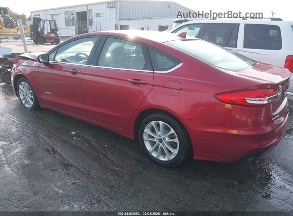 3FA6P0LU8KR241334 2019 FORD FUSION HYBRID Red 