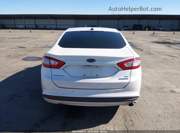 3FA6P0LU9GR116012 2016 FORD FUSION HYBRID White 