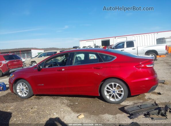 3FA6P0LUXKR263061 2019 FORD FUSION HYBRID Бордовый Панорамный вид салона 360°