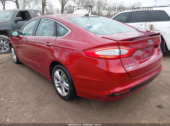 3FA6P0RU6GR184887 2016 FORD FUSION HYBRID Red Задня ліва чверть