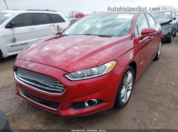3FA6P0RU6GR184887 2016 FORD FUSION HYBRID Red Передня ліва чверть