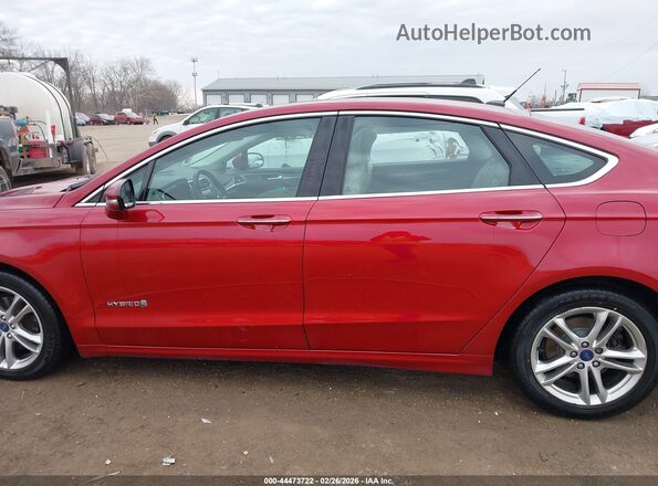 3FA6P0RU6GR184887 2016 FORD FUSION HYBRID Red Панорамний вид салону 360°