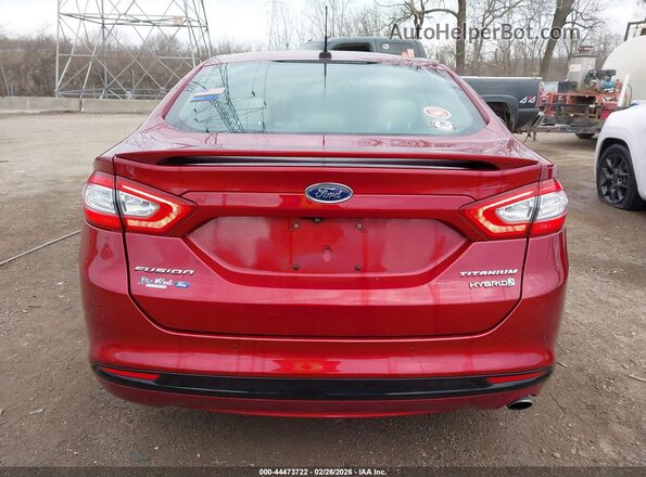 3FA6P0RU6GR184887 2016 FORD FUSION HYBRID Red 