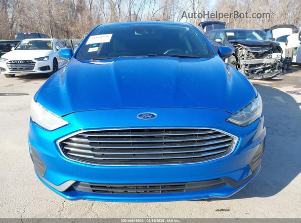 3FA6P0T95LR259707 2020 FORD FUSION Blue Instrument cluster view