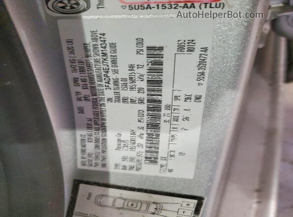 3FADP4EJ7KM143474 2019 FORD FIESTA Silver 