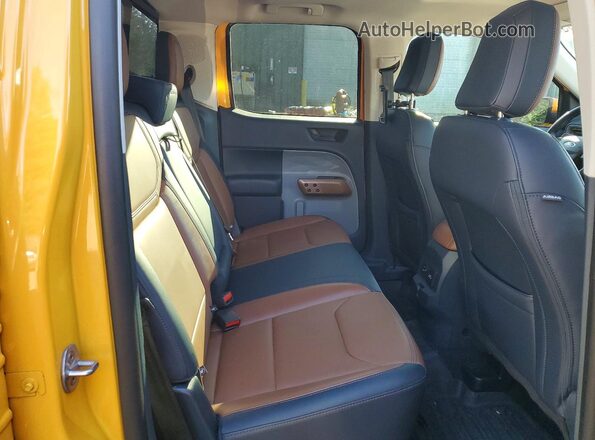 3FTTW8F93PRA64320 2023 FORD MAVERICK Yellow Rear seats view