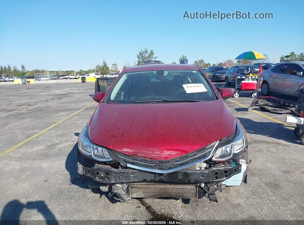 3G1BE6SM6JS642142 2018 CHEVROLET CRUZE Red უკანა სალონის ხედი